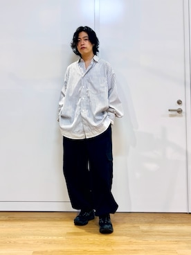 「tk.TAKEO KIKUCHI（ティーケータケオキクチ）のアイテム（パンツ）」を使った、Hisashiさん（メンズ・166cm）の春コーディネート