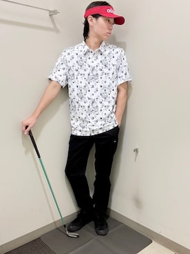 「アイテム（サンバイザー）」を使った、やすさん（メンズ・167cm）の夏コーディネート