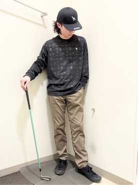 「adabat（アダバット）の【ADABAT NAVY】COOL CORE　キャップ（キャップ、ブラック系）」を使った、やすさん（167cm）の春コーディネート