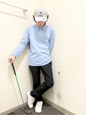 「adabat（アダバット）の【新レーベル ADABAT NAVY】サルーキ ジャージキャップ（キャップ、グレー系）」を使った、やすさん（167cm）の冬コーディネート