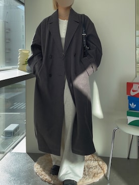 「アイテム（チェスターコート）」を使った、hnaadayoさん（レディース・161cm・20代）の秋コーディネート