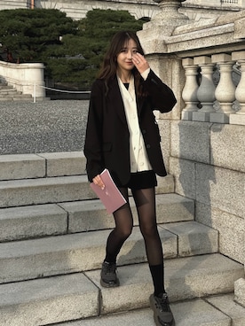 「アイテム（テーラードジャケット）」を使った、Sakiさん（レディース・159cm）の秋コーディネート