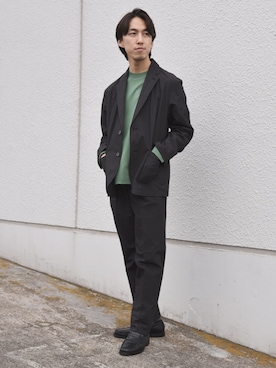 「SHIPS（シップス）のアイテム（テーラードジャケット）」を使った、小熊さん（メンズ・173cm）の春コーディネート