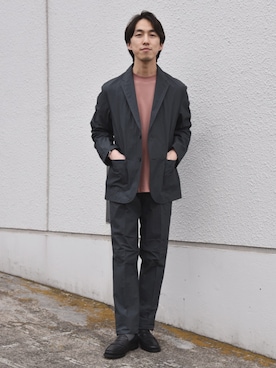 「SHIPS（シップス）のアイテム（テーラードジャケット）」を使った、小熊さん（メンズ・173cm）の春コーディネート