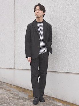 「SHIPS（シップス）のアイテム（テーラードジャケット）」を使った、小熊さん（メンズ・173cm）の春コーディネート