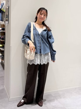 「GLOBAL WORK（グローバルワーク）のアイテム（パンツ）」を使った、momo12gwさん（レディース・155cm）の夏コーディネート