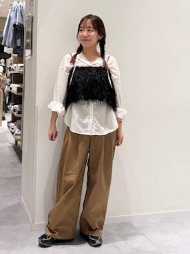 「GLOBAL WORK（グローバルワーク）のアイテム（パンツ）」を使った、momo12gwさん（レディース・155cm）の秋コーディネート