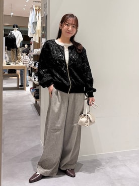 「GLOBAL WORK（グローバルワーク）のアイテム（ブルゾン）」を使った、momo12gwさん（レディース・155cm）の秋コーディネート