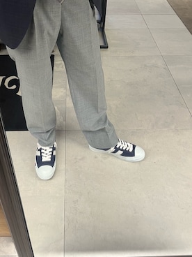 「PRO-Keds（プロケッズ）のPRO-Keds プロケッズ ロイヤルプラス スエード ロー（スニーカー、ブルー系）」を使った、Berwick  FUKUOKAさん（メンズ・170cm）の夏コーディネート