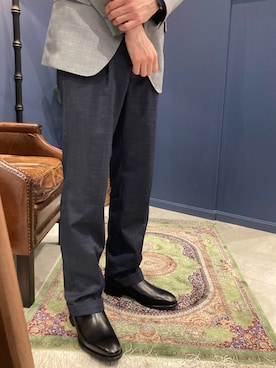 「Berwick1707（バーウィック）のBerwick バーウィック サイドゴア 376 ヴィブラムソール（ブーツ、ブラック系）」を使った、Berwick  FUKUOKAさん（メンズ・170cm）の夏コーディネート