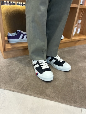 「PRO-Keds（プロケッズ）のPRO-Keds ROYAL PLUS SUEDE LO（スニーカー、ブラック系）」を使った、Berwick  FUKUOKAさん（メンズ・175cm）の夏コーディネート
