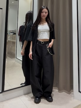 「Lui's（ルイス）のアイテム（アクセサリー）」を使った、坪川佳凛さん（レディース・165cm）の夏コーディネート
