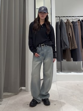 「CPH（シーピーエイチ）のアイテム」を使った、坪川佳凛さん（レディース・165cm）の秋コーディネート