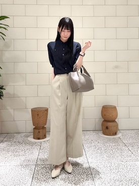 「GIANNI CHIARINI（ジャンニ キアリーニ）のアイテム」を使った、坂倉 真帆 さん（レディース・169cm）の春コーディネート