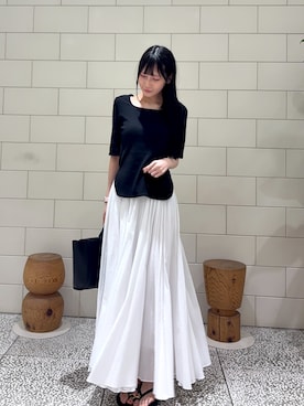 「MOHI（モヒ）のアイテム」を使った、坂倉 真帆 さん（レディース・169cm）の春コーディネート