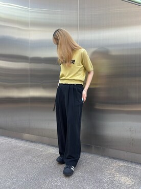 「ITEMS URBANRESEARCH（アイテムズ アーバンリサーチ）のアイテム（ニット/セーター）」を使った、花鈴さん（レディース・163cm）の春コーディネート