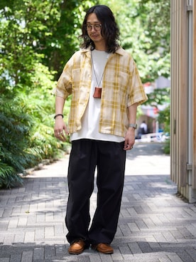 「UNIVERSAL OVERALL（ユニバーサルオーバーオール）のアイテム」を使った、shigegakiさん（メンズ・172cm）の春コーディネート