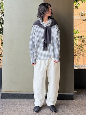 「OSKR（オーエスケーアール）のアイテム」を使った、shigegakiさん（メンズ・172cm）の春コーディネート