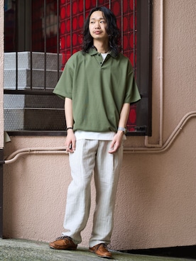 「UNIVERSAL OVERALL（ユニバーサルオーバーオール）のアイテム」を使った、shigegakiさん（メンズ・172cm）の夏コーディネート