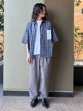 「OSKR（オーエスケーアール）のアイテム」を使った、shigegakiさん（メンズ・172cm）の春コーディネート