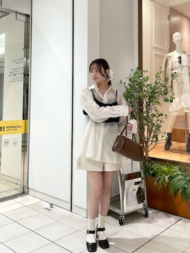 「mystic（ミスティック）のアイテム」を使った、sayuriさん（レディース・157cm）の春コーディネート