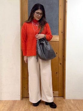 「アイテム（サングラス）」を使った、Ayana.さん（レディース・168cm）の冬コーディネート