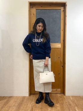 「アイテム（トートバッグ）」を使った、Ayana.さん（レディース・168cm・30代）の冬コーディネート