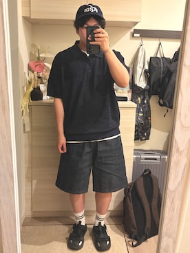 「MARGARET HOWELL（マーガレットハウエル）のアイテム」を使った、MIKEさん（メンズ・173cm）の夏コーディネート