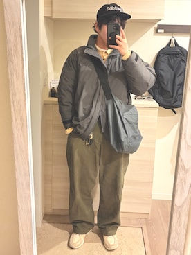 「MHL.（エムエイチエル）のアイテム」を使った、MIKEさん（メンズ・173cm）の春コーディネート