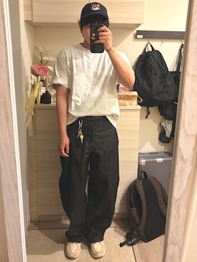 「Graphpaper（グラフペーパー）のアイテム」を使った、MIKEさん（メンズ・173cm）の夏コーディネート