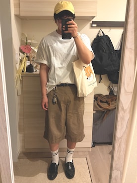 「MARGARET HOWELL（マーガレットハウエル）のアイテム」を使った、MIKEさん（メンズ・173cm）の夏コーディネート