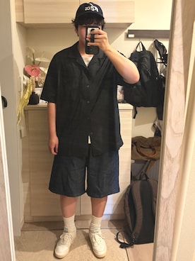 「MARGARET HOWELL（マーガレットハウエル）のアイテム」を使った、MIKEさん（メンズ・173cm）の夏コーディネート
