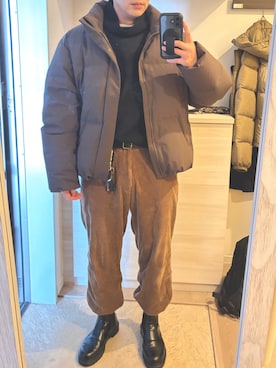 「markaware（マーカウェア）のアイテム」を使った、MIKEさん（メンズ・173cm）の冬コーディネート