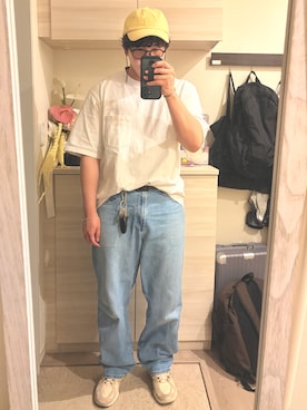 「MHL.（エムエイチエル）のアイテム」を使った、MIKEさん（メンズ・173cm）の夏コーディネート