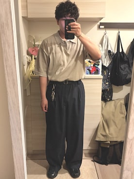 「NIKE（ナイキ）のNIKE/ナイキ WS V5 RNR（スニーカー、ブラック系）」を使った、MIKEさん（メンズ・173cm）の春コーディネート