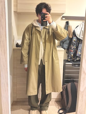 「BEAMS（ビームス）のアイテム（パンツ）」を使った、MIKEさん（メンズ・173cm）の春コーディネート