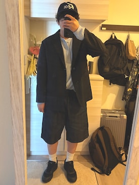 「MARGARET HOWELL（マーガレットハウエル）のアイテム」を使った、MIKEさん（メンズ・173cm）の春コーディネート