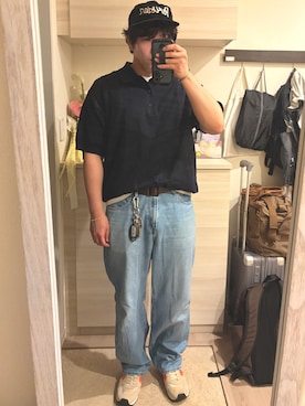「Maison Kitsune（メゾンキツネ）のアイテム」を使った、MIKEさん（メンズ・173cm）の夏コーディネート