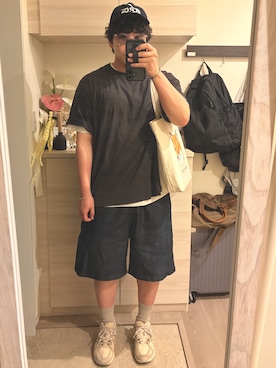 「YLEVE（イレーヴ）のアイテム」を使った、MIKEさん（メンズ・173cm）の夏コーディネート
