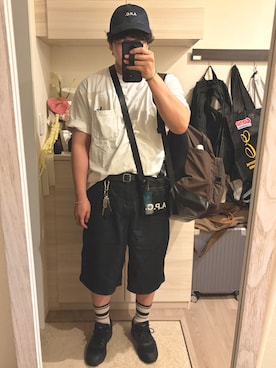 「agnes b.（アニエスベー）のアイテム」を使った、MIKEさん（メンズ・173cm）の夏コーディネート