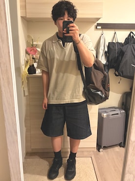 「MARGARET HOWELL（マーガレットハウエル）のアイテム」を使った、MIKEさん（メンズ・173cm）の夏コーディネート