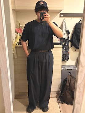 「MARGARET HOWELL（マーガレットハウエル）のアイテム」を使った、MIKEさん（メンズ・173cm）の春コーディネート