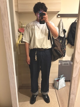 「SHAKA（シャカ）のアイテム」を使った、MIKEさん（メンズ・173cm）の春コーディネート