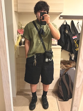 「agnes b.（アニエスベー）のアイテム」を使った、MIKEさん（メンズ・173cm）の夏コーディネート
