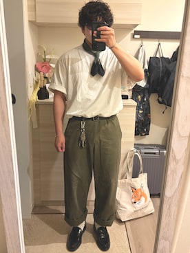 「agnes b.（アニエスベー）のアイテム」を使った、MIKEさん（メンズ・173cm）の夏コーディネート