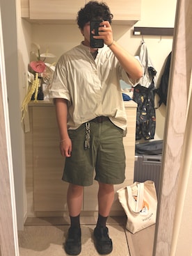 「agnes b.（アニエスベー）のアイテム」を使った、MIKEさん（メンズ・173cm）の夏コーディネート