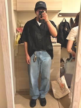 「agnes b.（アニエスベー）のアイテム」を使った、MIKEさん（メンズ・173cm）の夏コーディネート