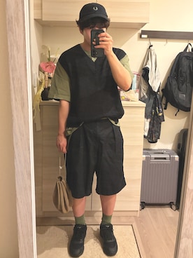 「MARGARET HOWELL（マーガレットハウエル）のアイテム」を使った、MIKEさん（メンズ・173cm）の夏コーディネート
