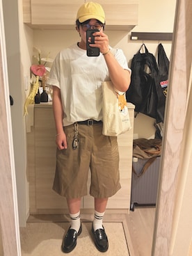 「MARGARET HOWELL（マーガレットハウエル）のアイテム」を使った、MIKEさん（メンズ・173cm）の夏コーディネート