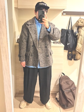 「MARGARET HOWELL（マーガレットハウエル）のアイテム」を使った、MIKEさん（メンズ・173cm）の冬コーディネート